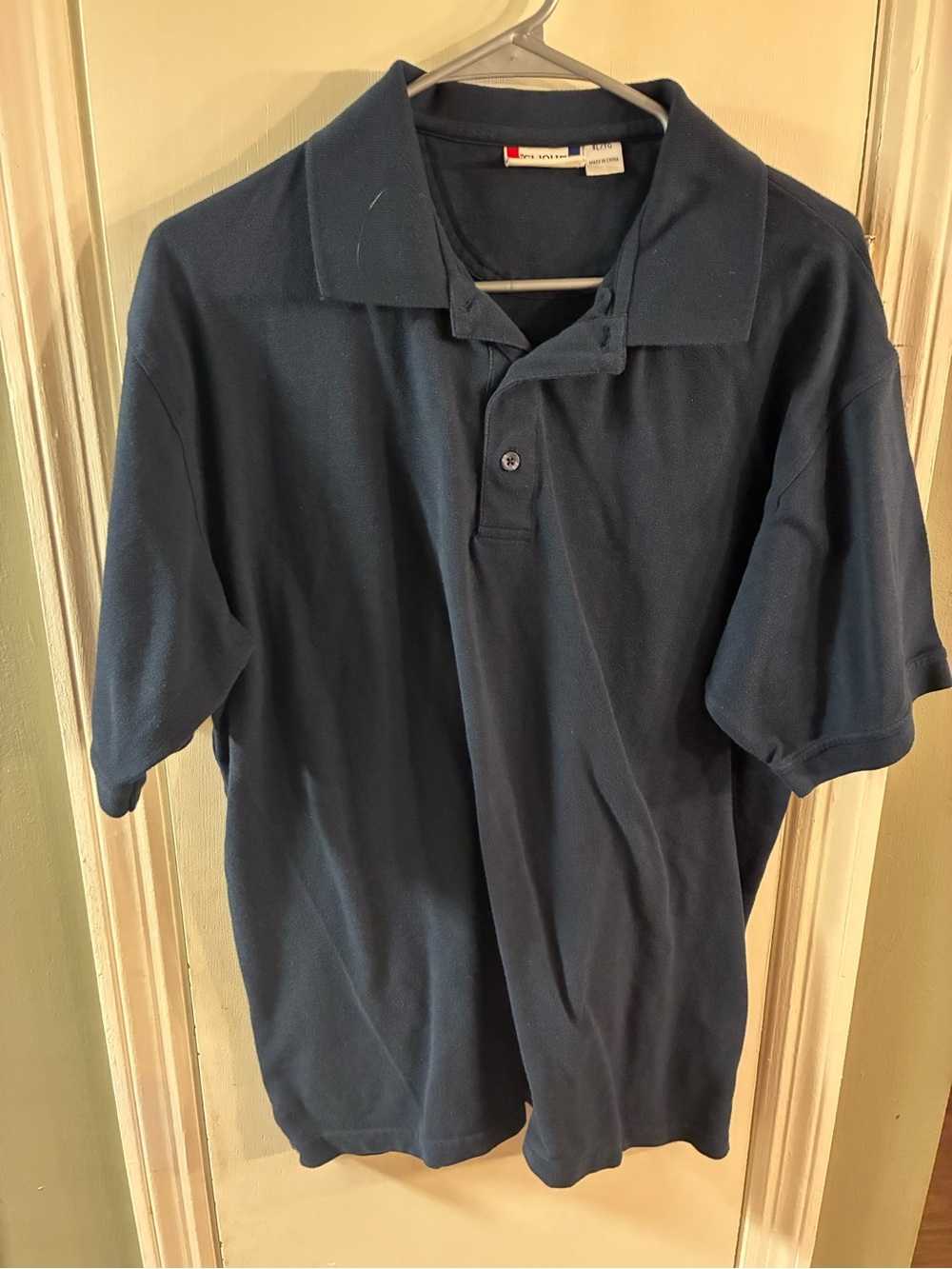 Clique Men's XL Navy Blue Short Sleeve Polo Shirt Cotton/Polyester
